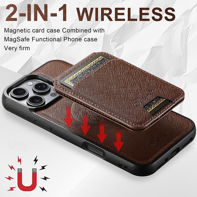 Phone Case For iPhone 16 Pro Max Plus iPhone 15 Pro Max Plus iPhone 14 13 12 Pro Max Plus iPhone 14 Pro Max iPhone 13 12 Pro Max Back Cover with Stand Holder Detachable Magnetic Retro TPU PC PU 2025 - $24.99 –P4