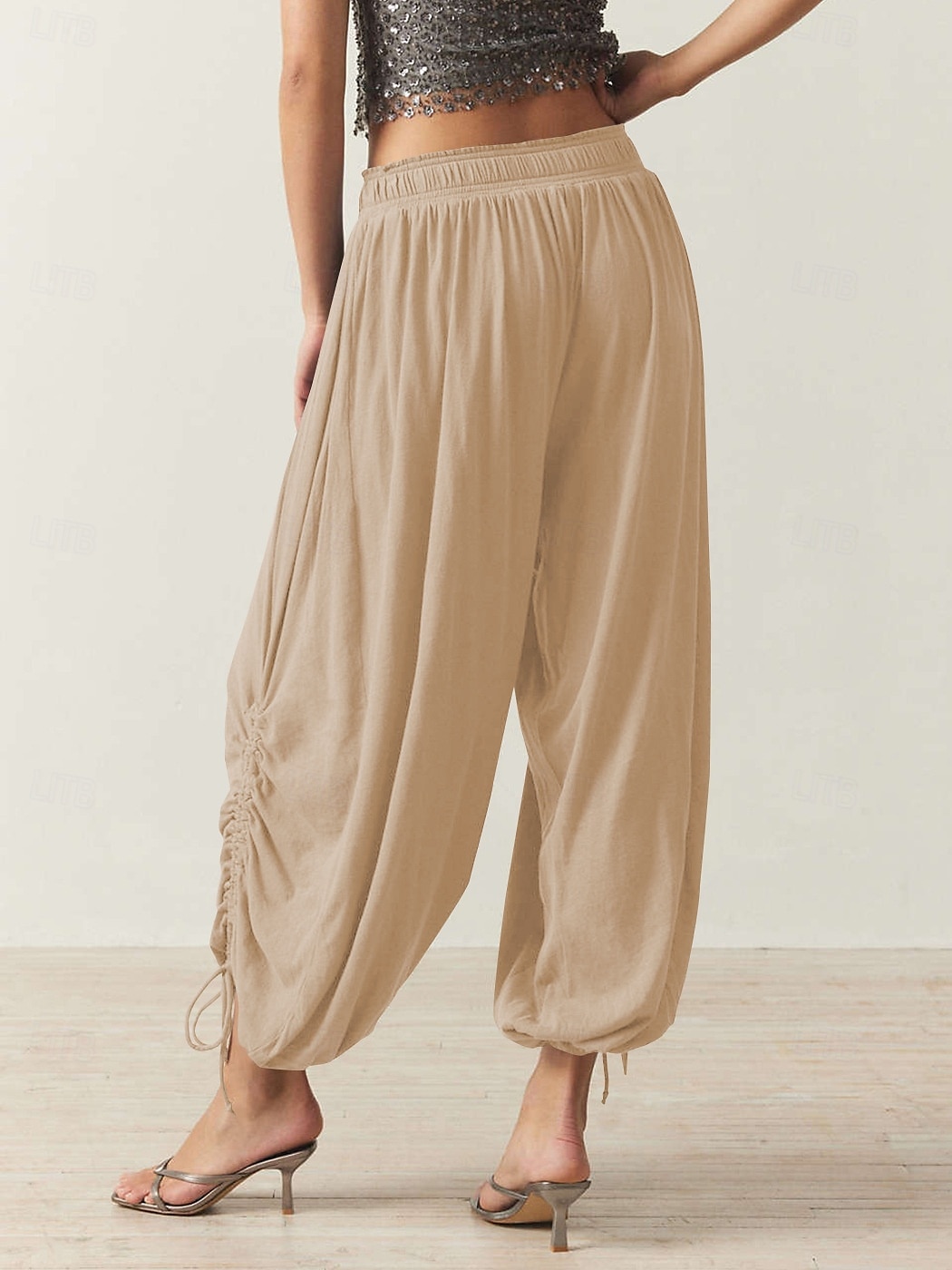 Damen Bekleidung Trainingshosen Aktiv Modisch Casual / sportlich In voller Länge Mittlere Taillenlinie Glatt Bedruckt Atmungsaktivität Weich Komfortabel Mikro-elastisch Casual Hellgrau Hellgrün Khaki 2025 - $26.99 –P4