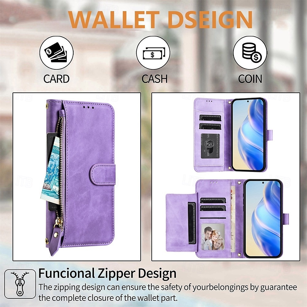 telefoon hoesje Voor Google Pixel 9 Pro Pixel 9 Pro XL Pixel 8 Pro Pixel 8 Pixel 9 Pixel 7 Pixel 7 Pro Pixel 6 Pixel 6 Pro Wallet Card Case met standaard Rits Volledig lichaamsbeschermend Retro TPU 2025 - $18.99 –P14
