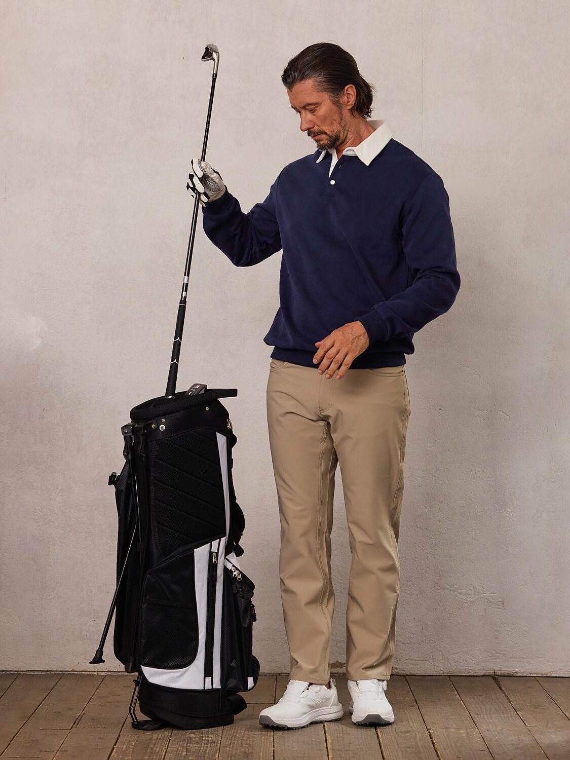 Férfi Pulóver pulóver Fekete Sötétkék Stétszürke Hosszú ujj Felsők Golf Attire Ruházat Felszerelések Viselés Ruházat 2025 - $69.99 –P2