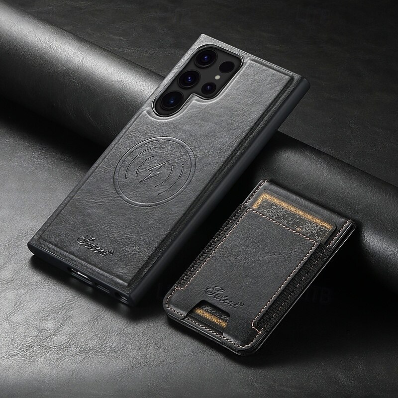 телефон Кейс для Назначение S24 S24 Ultra Plus S23 Ultra Plus S23 S22 S22 Плюс Ультра S25 Ультра Кейс на заднюю панель со стендом Съемный Магнитный Ретро ТПУ ПК Кожа PU 2025 - $25.99 –P18