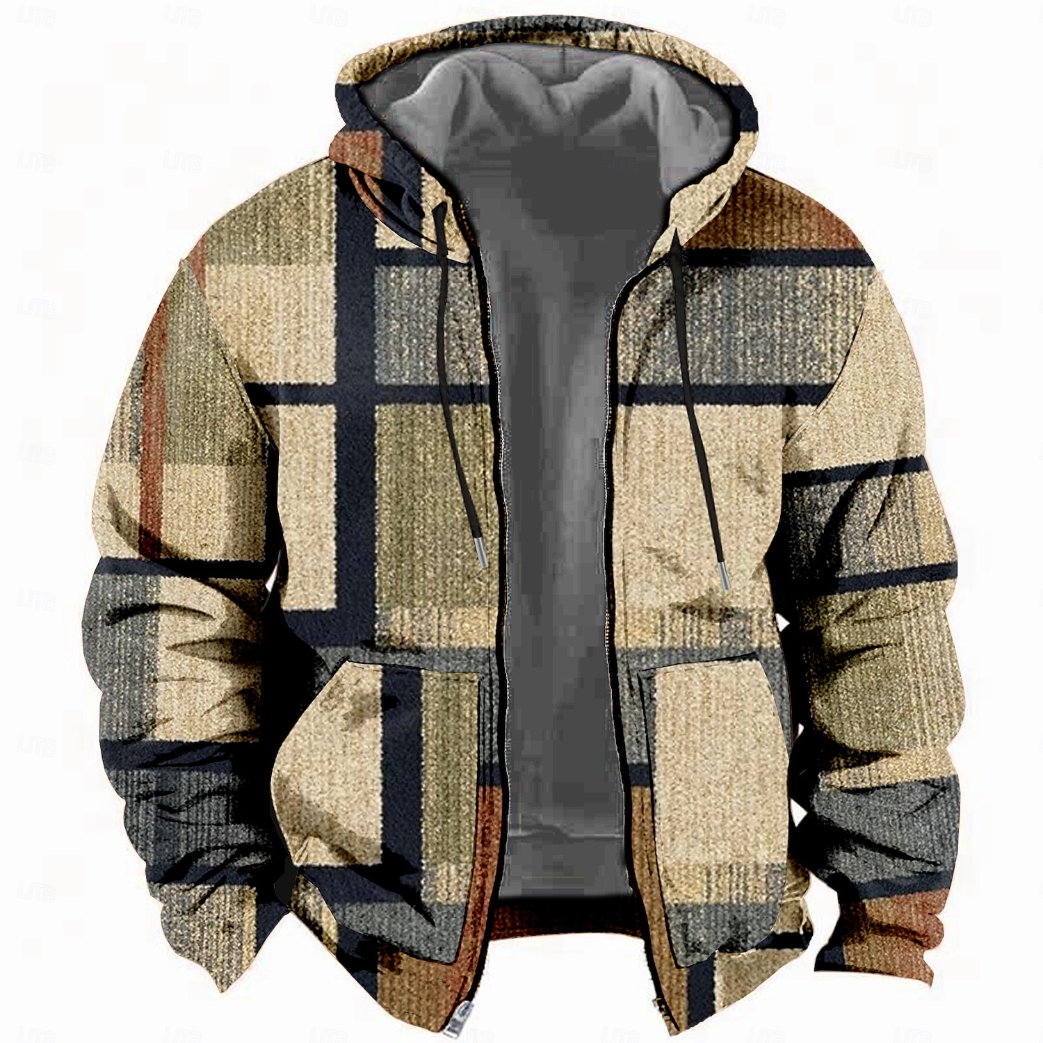 Natale Per uomo A quadri Felpa con cappuccio Felpe Felpa Felpa con cappuccio Manica lunga Felpa con cappuccio Con cappuccio Di tendenza Stampa 3D Per eventi Viaggi Cachi Cerniera Tasche A cordoncino del 2025 a $30.99 –P1