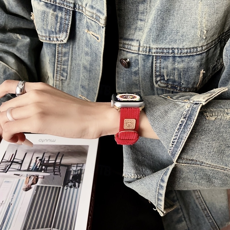 Solo Loop Совместим с Ремешок для часов Apple Watch 38мм 40мм 41мм 42мм 44мм 45мм 49мм Очаровательный Регулируется Дышащий Нейлон Сменный ремешок для часов для iwatch Ultra 2 Series 9 8 7 SE 6 5 4 3 2025 - $17.99 –P6