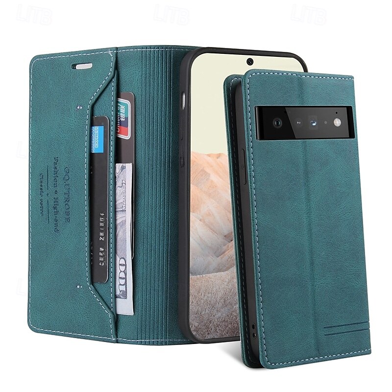 teléfono Funda Para Píxel 9 Pro Pixel 9 Pro XL Pixel 8 Pro Pixel 8 Píxel 9 Pixel 7 Pixel 7 Pro Pixel 6 Pixel 6 Pro Funda Trasera con Soporte Ranura para tarjetas Antigolpes Retro TPU Cuero de PU 2025 - $16.99 –P6