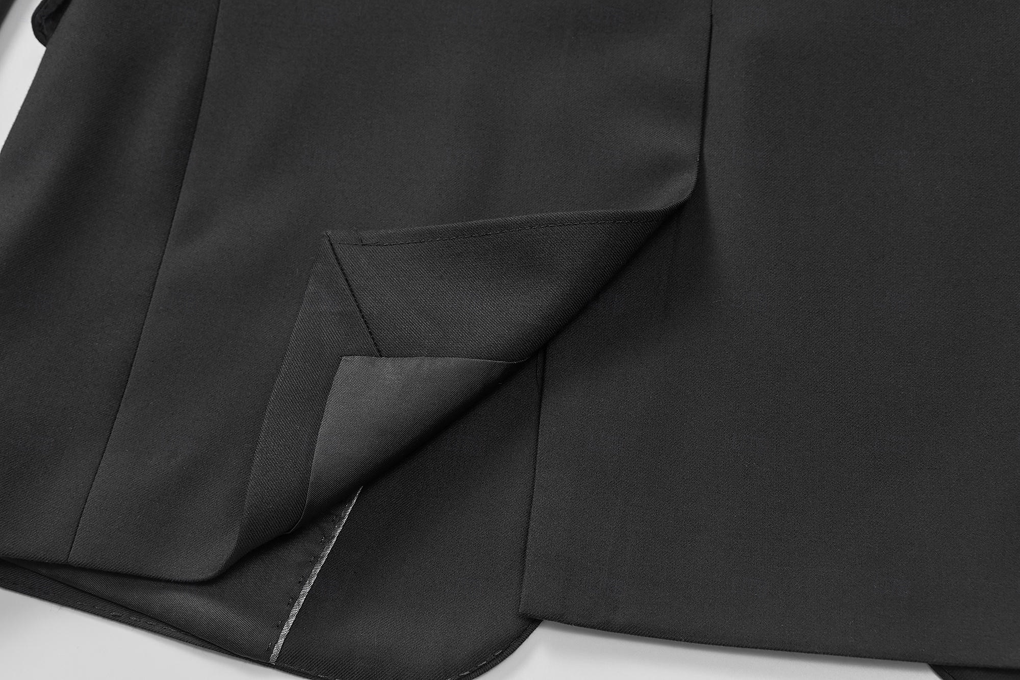Men's Wool Blazer Jacket School Formal Wedding Elegant Warm Fall Winter Wool Solid Color Single Breasted One-button Blazer Black 2025 - $93.99 –P8