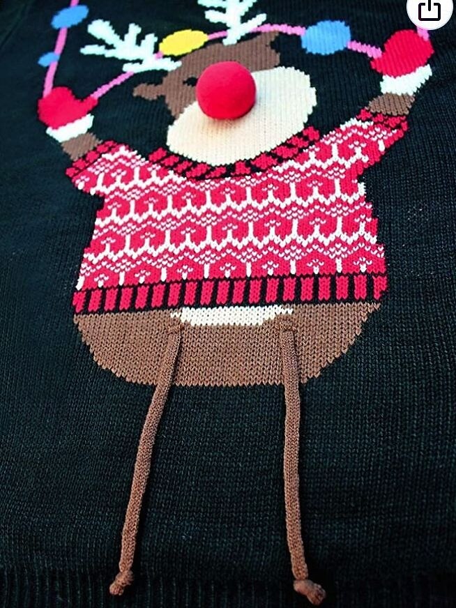 Jul Reinsdyr Jerseysjakke Genser Stygg julegenser Animé 3D Morsom Til Dame Voksne Jul Karneval 3D-utskrift Fest Fritid / hverdag 2025 - $30.99 –P5