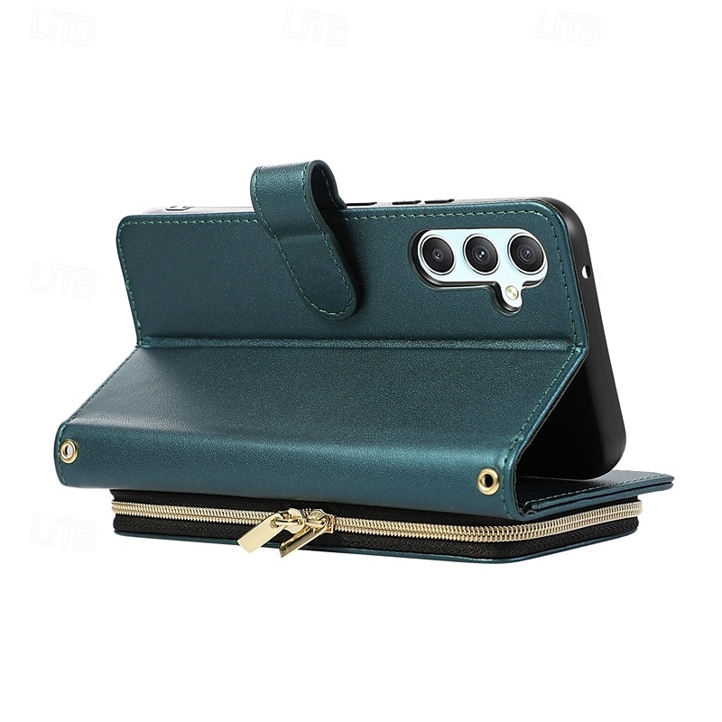 Phone Case For S24 Ultra S24 Plus S24 S24 FE S23 S22 S21 S20 Ultra Plus FE A55 A35 A25 A15 5G A54 A34 A14 A73 A53 A33 A23 A13 A72 A52 A32 A22 A12 A51 Flip Cover with Stand Holder Zipper with Wrist 2025 - $22.99 –P13