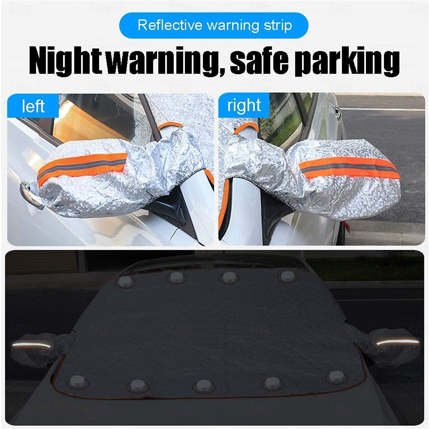 telo copriauto invernale telo copriauto antigelo auto mezzo garage protezione grandine parabrezza protezione solare con magnete set invernale auto del 2025 a €40.49 –P7