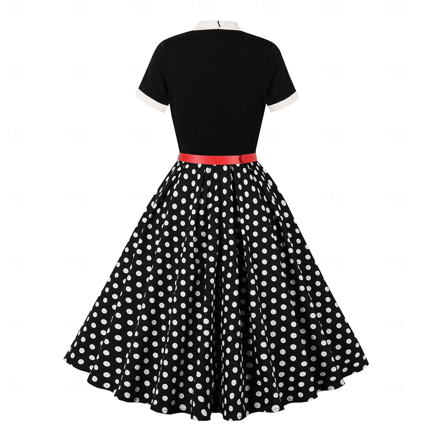 Retro Vintage Anos 50 Hepburn Vestidos Floral Poá Linha A Decote Redondo Fantasia Mulheres Carnaval Ano Novo Baile de Máscaras Casual / Diário Festa de Solteira Adulto Vestido de 2026 por $39.99 –P20