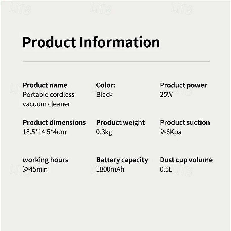 Wireless Charging Vacuum Cleaner Portable Household Car Use Strong Suction High Power Vacuum Cleaner 2025 - $33.99 –P9