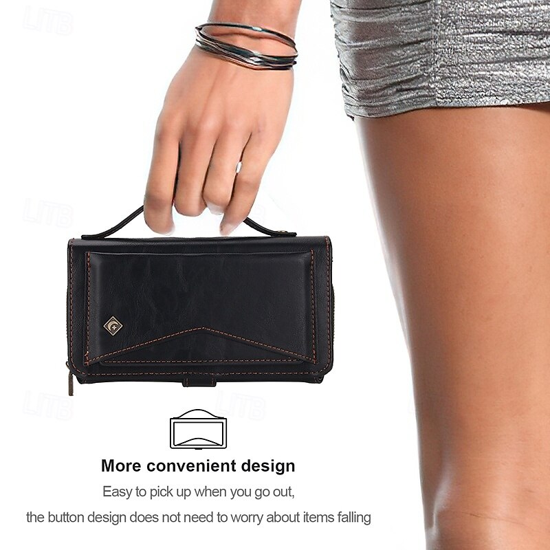 Phone Case For iPhone 17 Pro Max 17 Air 16 15 14 Pro Max Plus 13 12 11 Pro Max Mini Back Cover Wallet Case Magnetic Zipper Card Slot Retro TPU PU Leather 2025 - $26.99 –P9