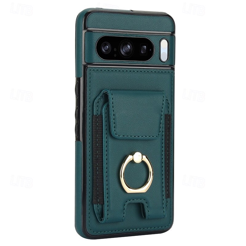 2025年 電話 ケース 用途 ピクセル9プロ ピクセル9プロXL Pixel 8 Pro Pixel 8 ピクセル9 バックカバー バンカーリング カード挿入口 耐衝撃 レトロ風 TPU PUレザー  コレクション – $18.99 –P7
