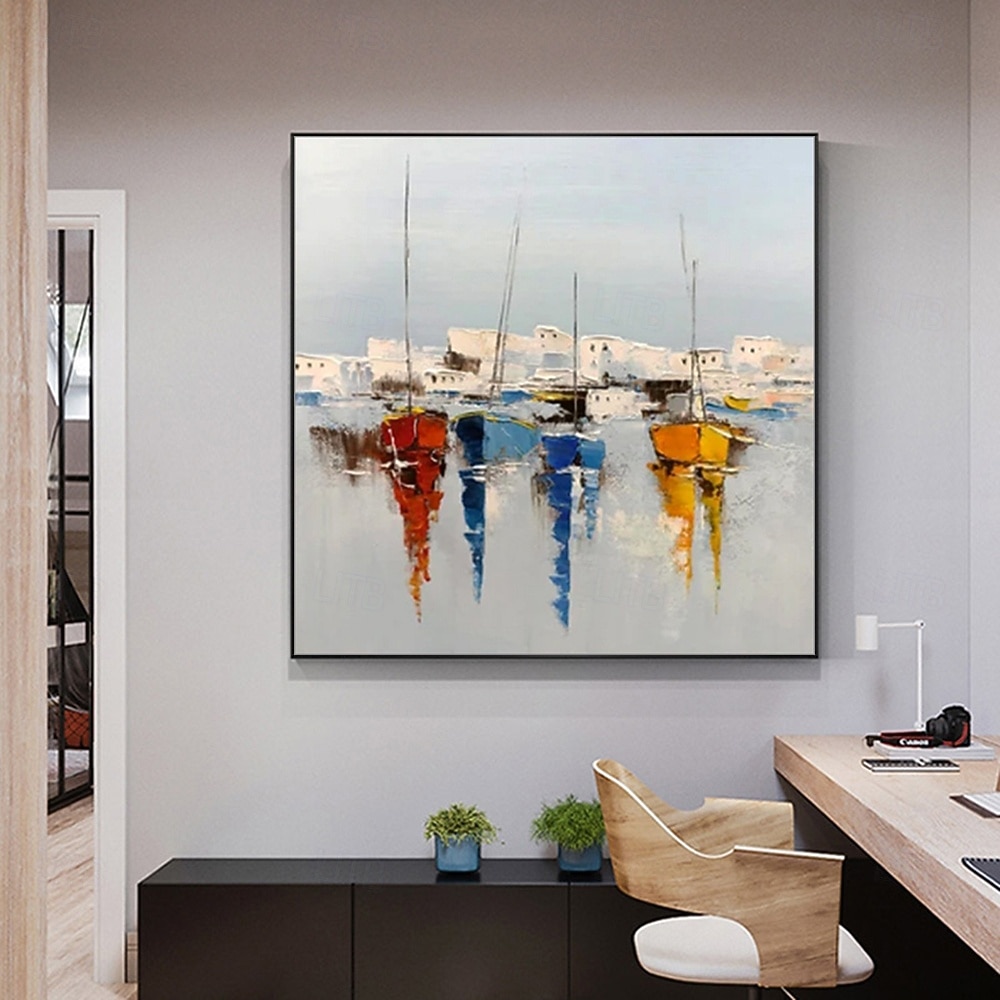 Ručně vyráběné olejomalby na plátně, mintura, moderní abstraktní obrazy na zeď, bezrámové, nenatažené, pro domácí dekorace 2026 - $110.99 –P6