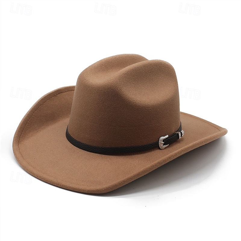 Pánské Klobouk Kentucky Derby Sluneční klobouk Kovbojský klobouk Klobouk Fedora Trilby Černá Velbloudí Polyester Retro styl Módní 18. století stát Texas Denní Tématický večírek Plná / Jednobarevná 2025 - $21.99 –P6