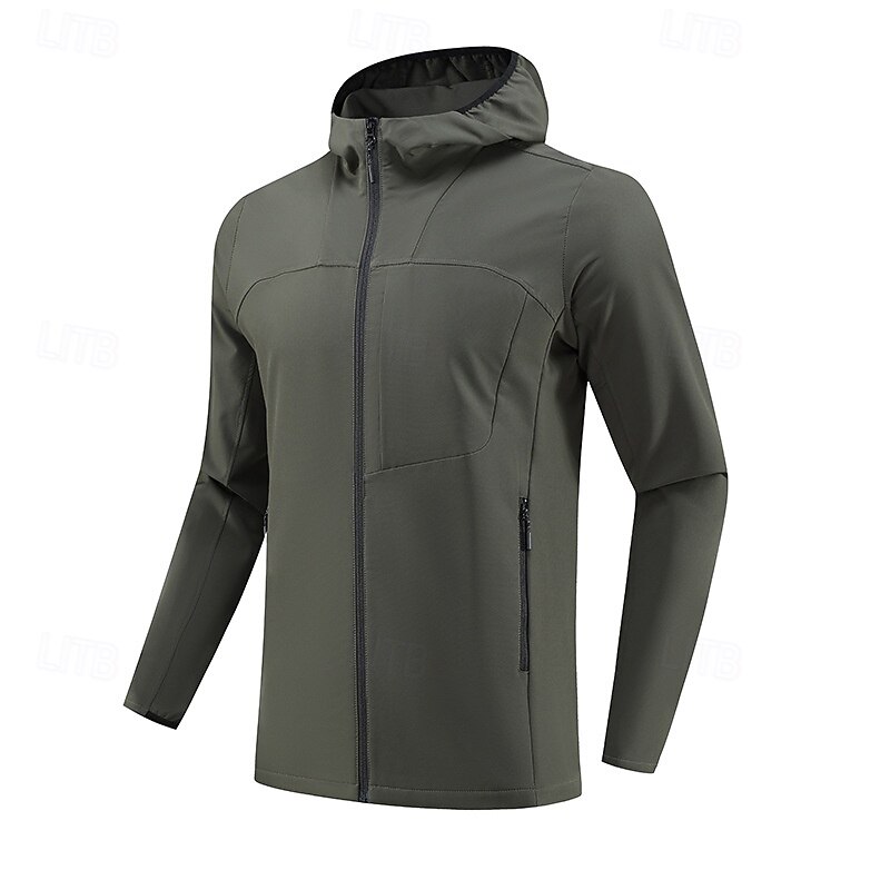 Voor heren Hardloopshirt Lange mouw T-shirt Casual Sportkleding Herfst Thermisch Warm Winddicht Ademend Sportschooltraining Hardlopen Wandelen Sportkleding Sportkleding Effen Zwart Groen Khaki 2025 - $51.99 –P6