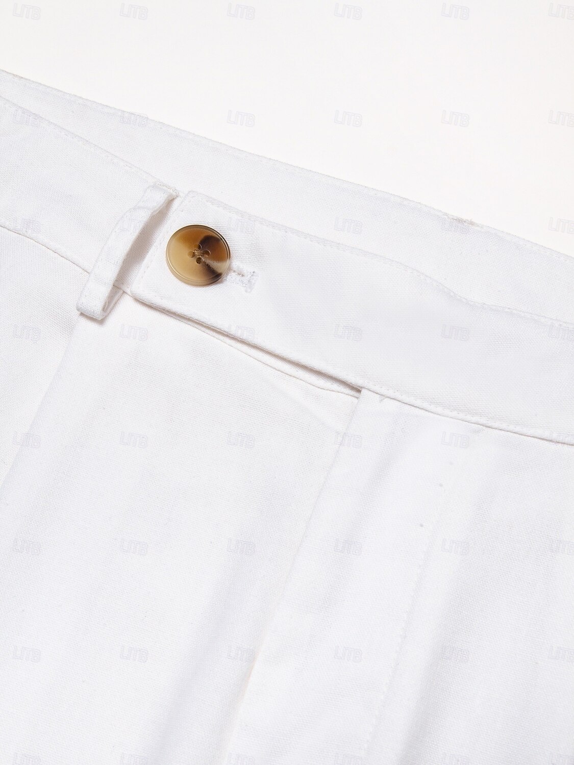Herr Linne Byxor Ensfärgat Fullängd Bröllop Utomhus Semester Elegant Semester Svart Vit Microelastisk 2025 - $26.99 –P9