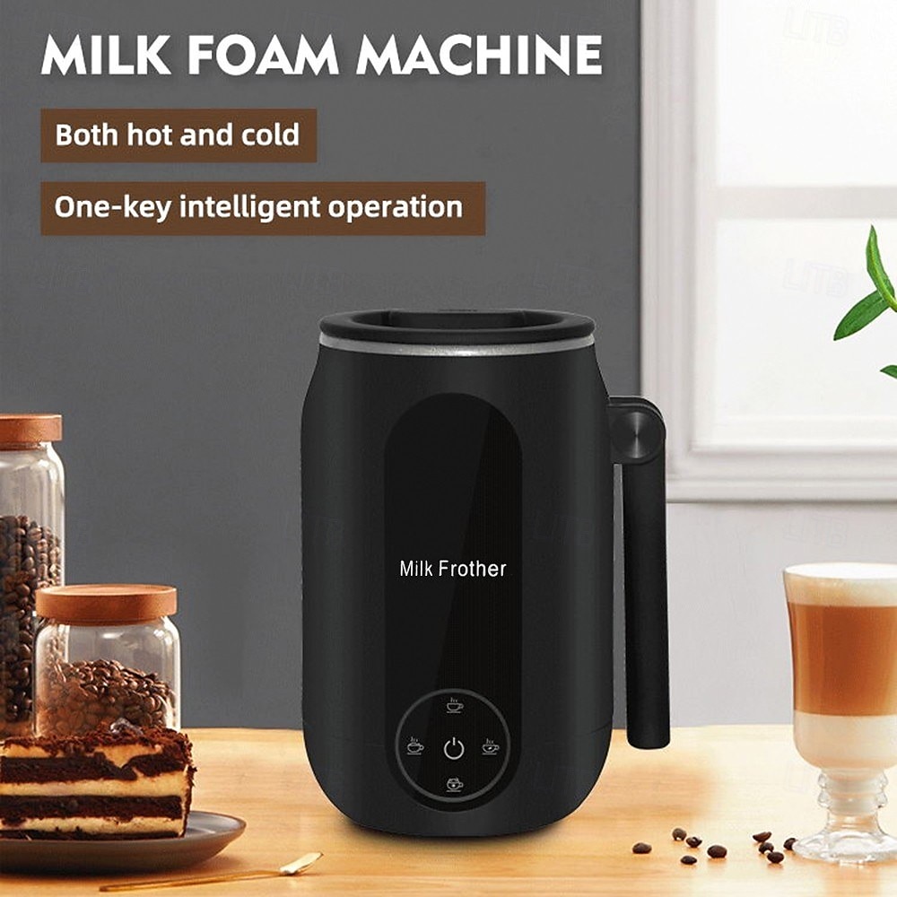 2025年 泡立て用の電動ミルク泡立て器、回転式ハンドル付き 4-in-1 ミルクスチーマー、コーヒー/ラテ/カプチーノ用フォームメーカー  コレクション – $48.99 –P1