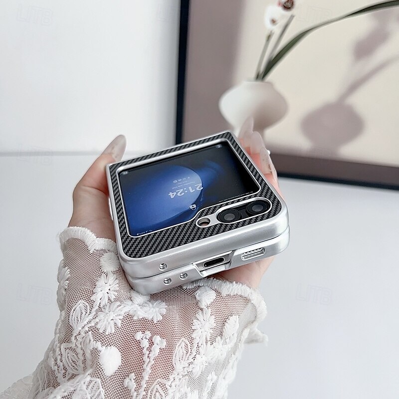 Phone Case For Samsung Galaxy Z Flip 7 Z Flip 6 Z Flip 5 Z Flip 4 Z Flip 3 Back Cover Shockproof Retro TPU PU Leather 2025 - $13.99 –P3