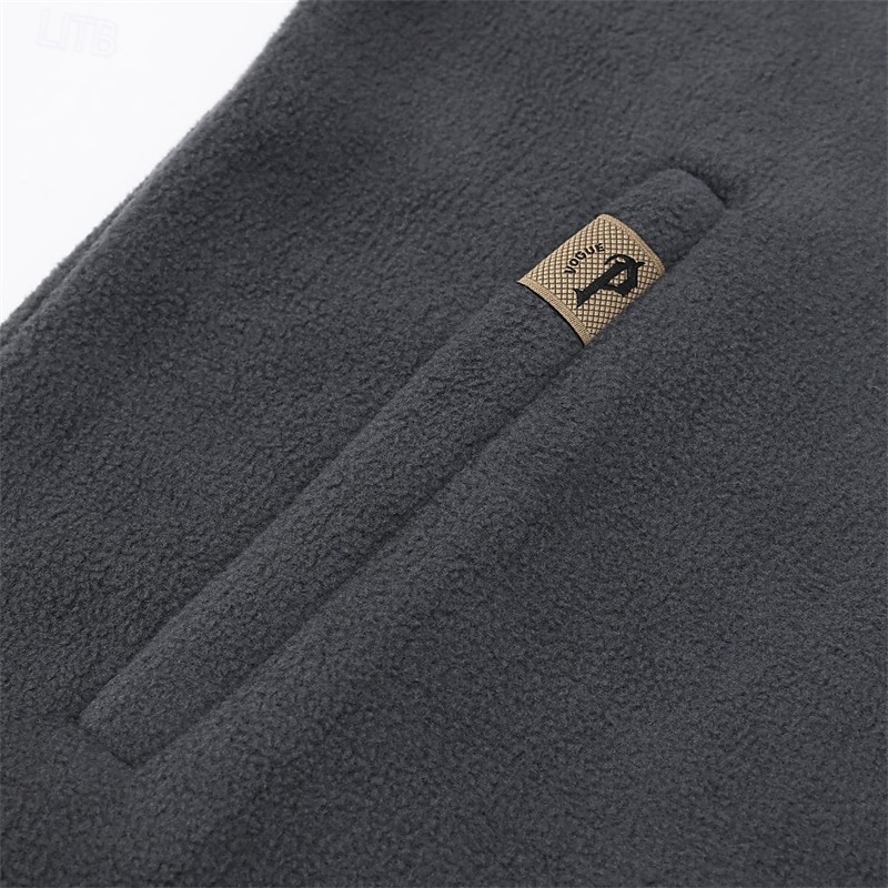 Herren Winterjacke Freizeitjacke Täglich Urlaub warm Tasche Vlies Herbst Winter Glatt Modisch Strassenmode Ständer Standard Schwarz Hell Gray Armeegrün Dunkelblau Jacken 2025 - $35.99 –P12