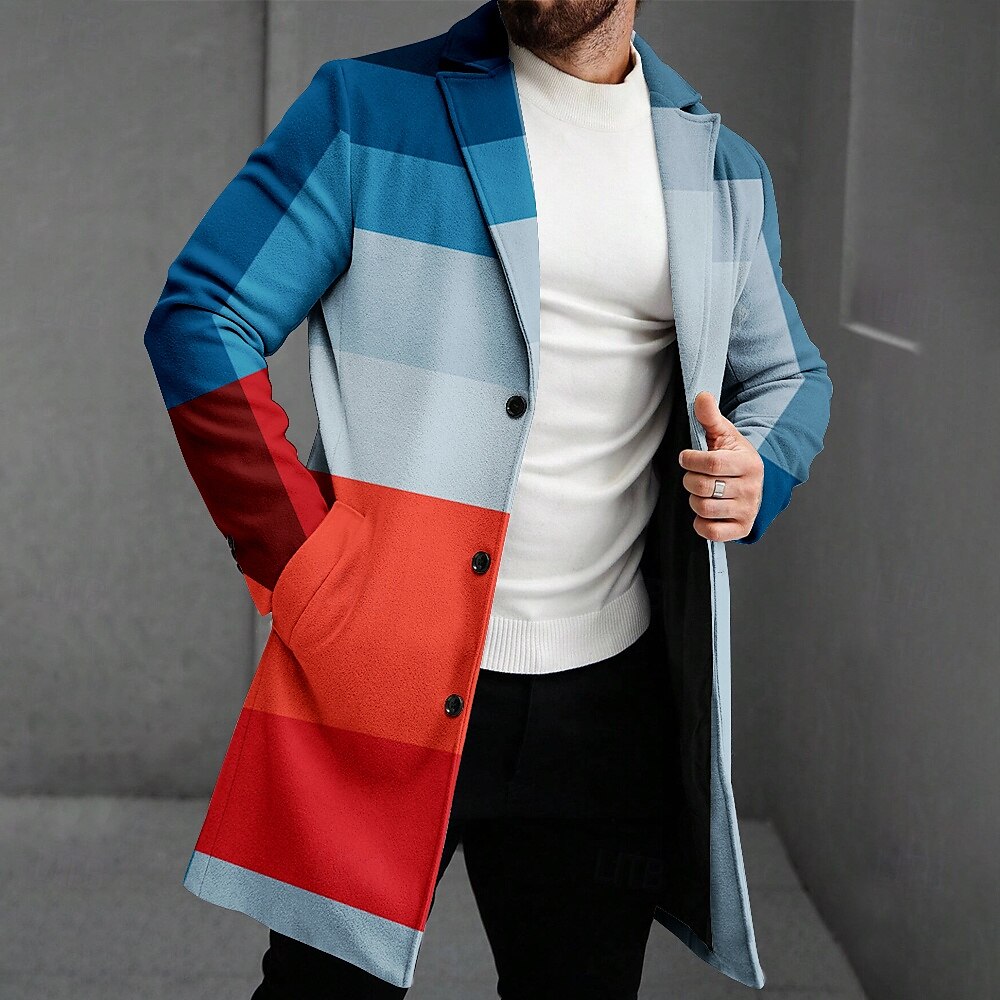 Per uomo Fantasia geometrica Cappotto invernale Giacca in pile Cappotto Termale Comodo Informale Interni Strada Da tutti i giorni Bottoni Stampa 3D Tasca frontale Inverno Collo ripiegabile Manica del 2025 a $67.99 –P1