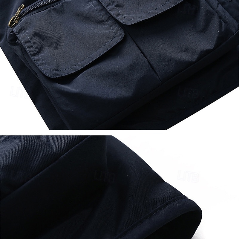 Herren Weste für Wanderer Wander-Fleeceweste Ärmellos Weste Außen Atmungsaktiv Komfortabel Tasche Polyester Dunkelgrau Schwarz Gelb Jagd Angeln Klettern 2025 - $32.99 –P4