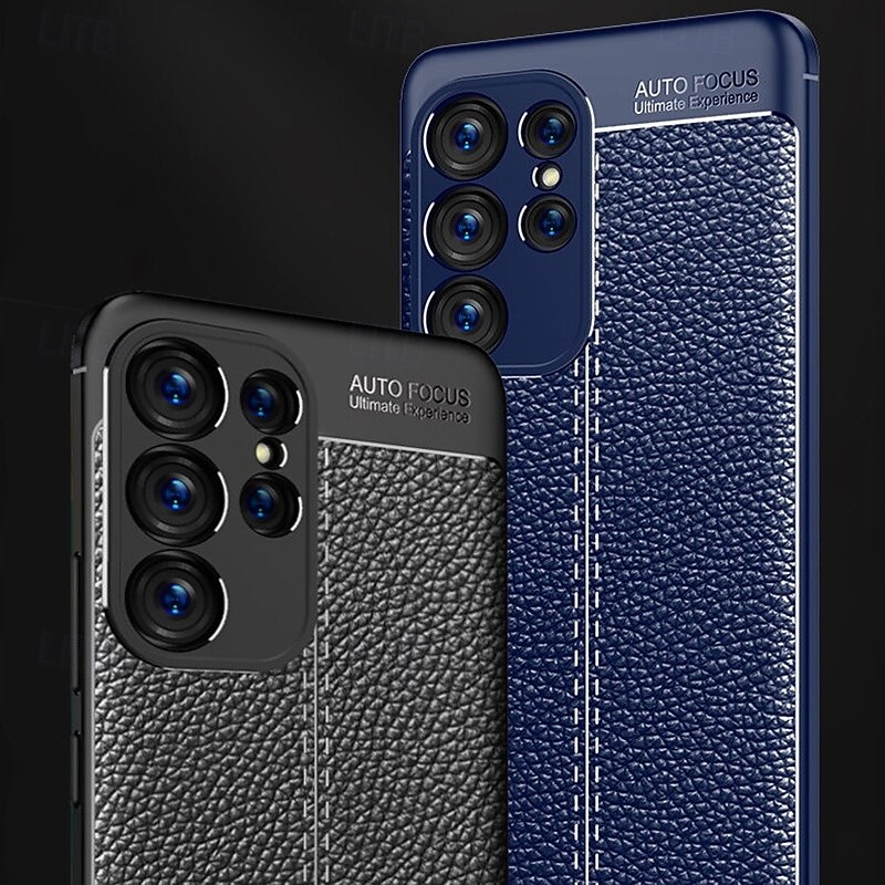 телефон Кейс для Назначение S24 Ultra S24 Plus S24 S24 ФЭ S23 S23 Ultra S23 Plus S22 S22 Plus S21 FE Кейс на заднюю панель Защита от удара Ретро ТПУ Кожа PU 2025 - $13.99 –P3