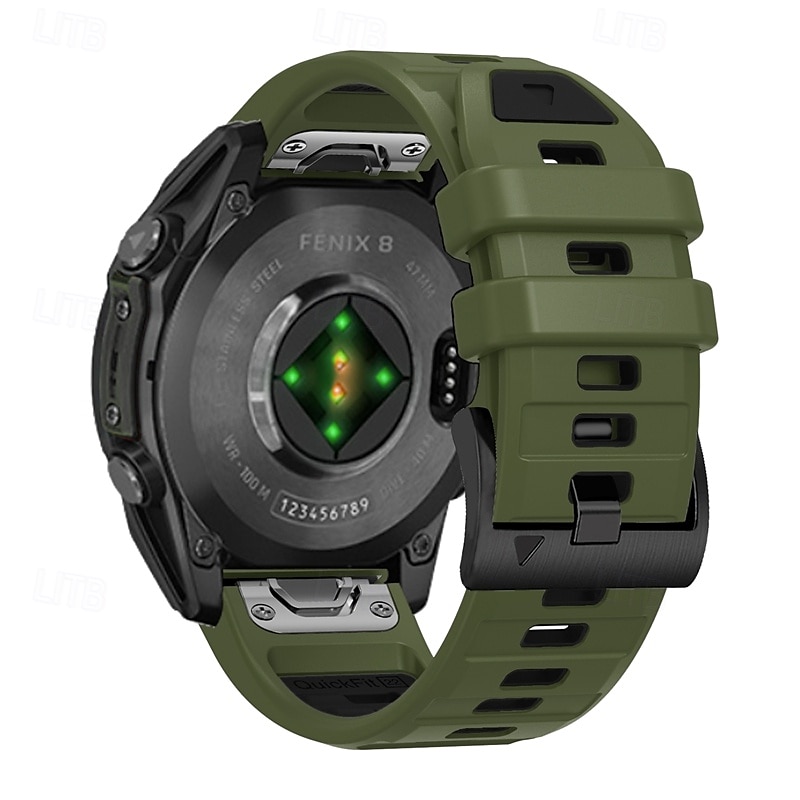 Uita-Band pentru Garmin Fenix 8 47mm 51mm 7X 6 6X Pro Epix Pro Instinct 2X Approach S70 S62 S60 Forerunner 955 945 Epix Marq Descent Quatix 22mm 26mm Silicon Înlocuire Curea Potrivire rapidă Ajustabil 2025 - $21.99 –P13