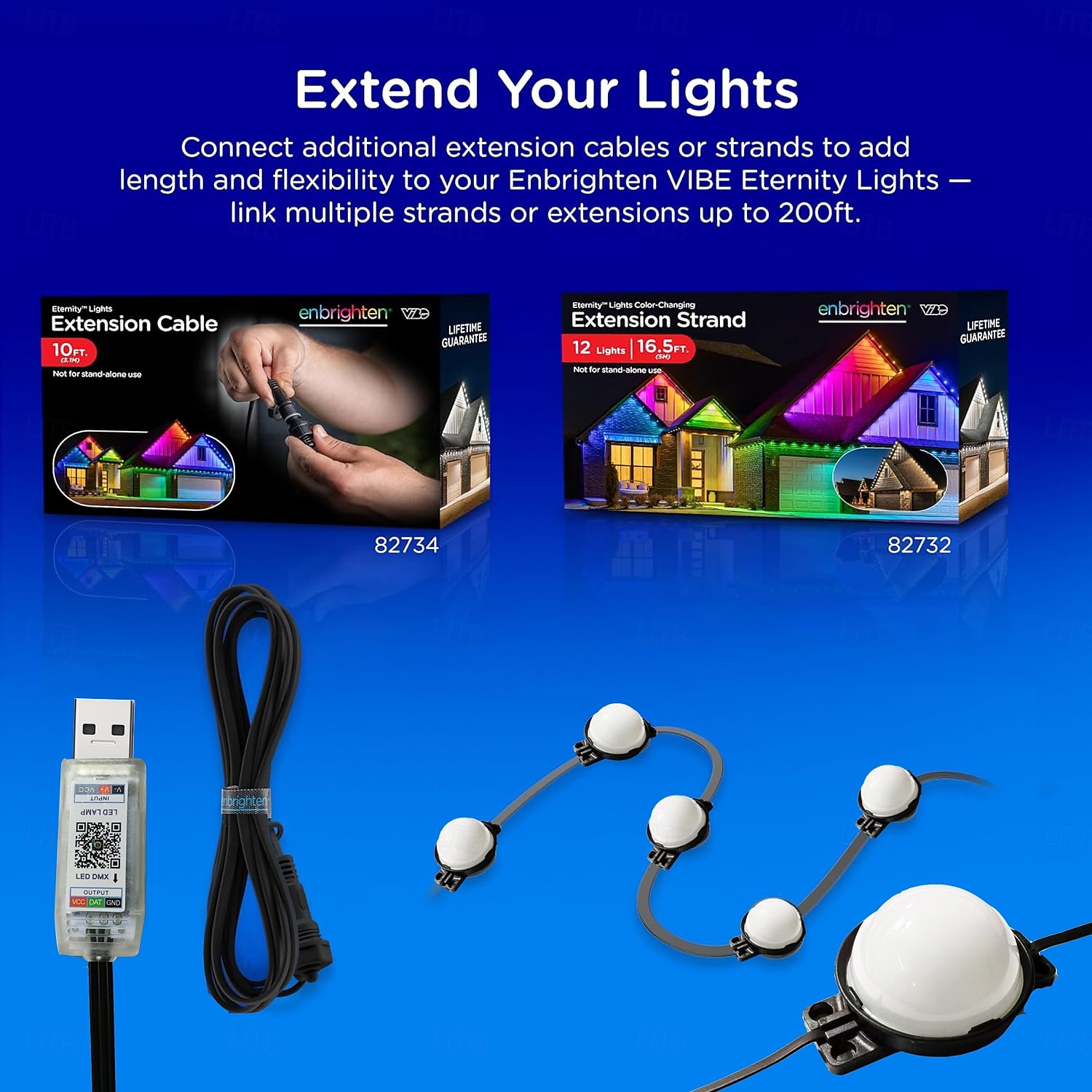 USB-interface zwart permanent dakrandlicht, led-lichtsnoer eeuwigheidsverlichting 49ft 50 leds met bluetooth-app met IR44-toetscontroller RGB-intelligent licht IP65 waterdicht dak kerstvakantie buiten 2025 - $104.99 –P4