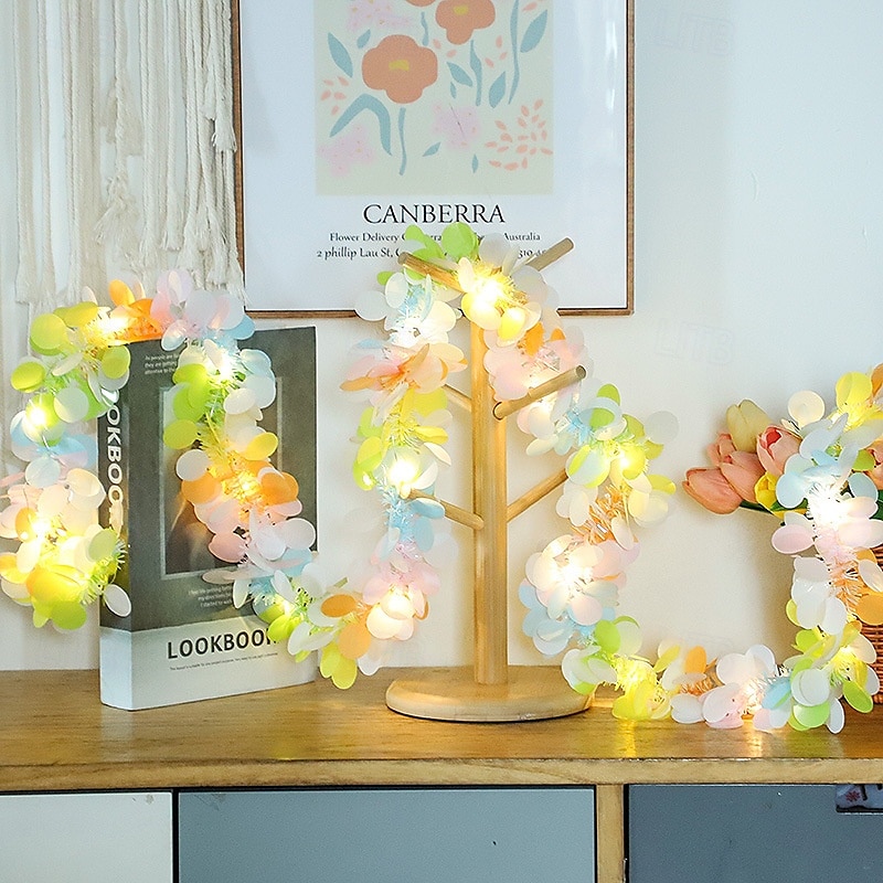 Светодиодные ленты феерические гирлянды работают от батареек 2м 20 светодиодов 30м 30 светодиодов 5м 50 светодиодов огни для венка свадебное вечерние домашние дерево день рождения сценическое 2026 - $14.49 –P7