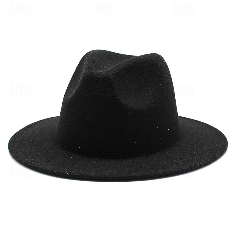 Voor heren Kentucky Derby-hoed Zonnehoed Cowboyhoed Fedora Trilby-hoed Zwart Geel Polyesteri Vintagestijl Modieus 18de eeuw staat Texas Dagelijks Thema feest Effen / effen kleur Zonbescherming Cosplay 2025 - $13.99 –P5