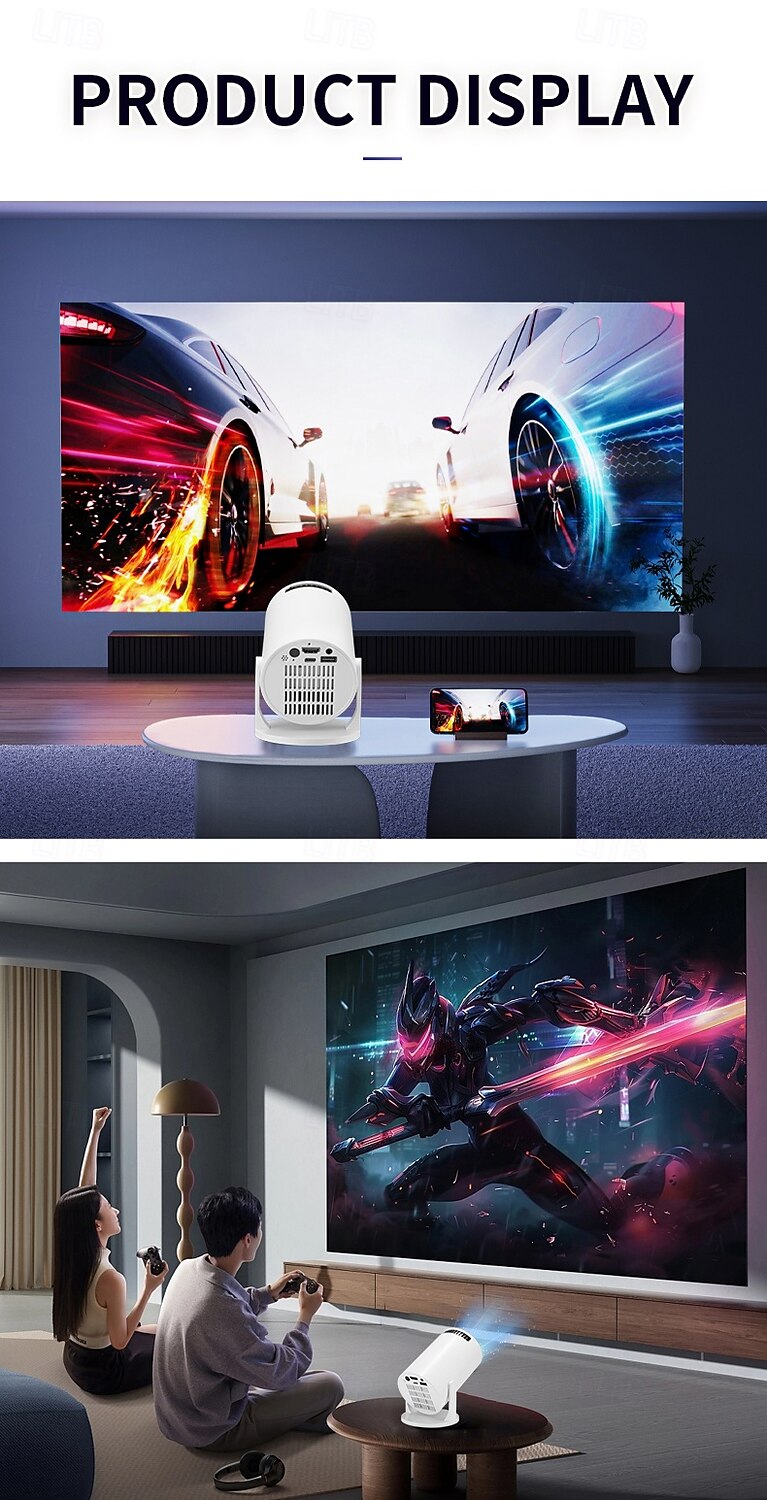 LED Мини-проектор Встроенный динамик Ручная фокусировка Видеопроектор для домашнего кинотеатра Синхронизация экрана смартфона 1080P (1920x1080) 50 lm Android 10.0 Совместим с USB 2025 - $63.99 –P11