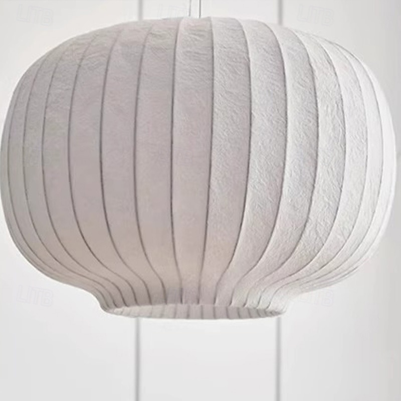 wabi-sabi styl severské hedvábné závěsné světlo moderní kreativní hedvábný lustr jednoduché lehké luxusní látkové závěsné světlo 85-265v 2025 - $249.99 –P4
