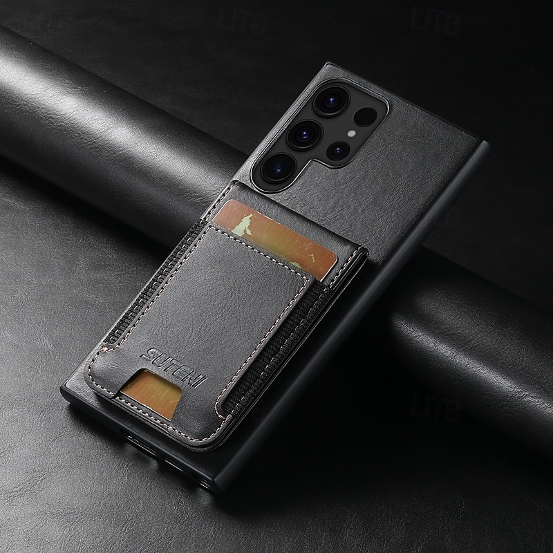 telefon Maska Pentru S24 Ultra Plus S23 Ultra Plus S22 Plus Ultra S25 Ultra Capac Spate rezista Loc pentru card Anti Șoc Retro TPU PC PU piele 2025 - $19.99 –P7