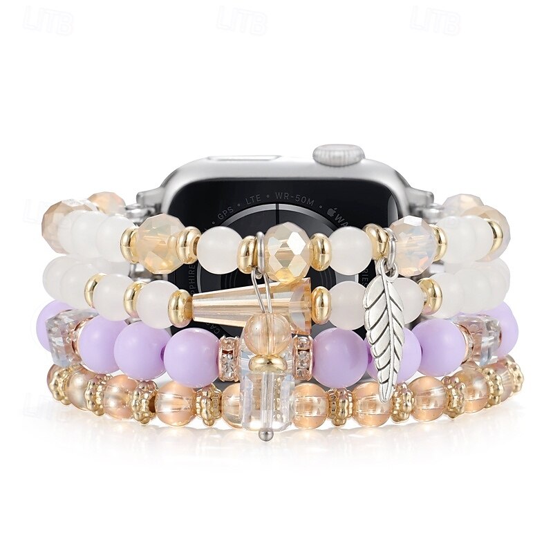 Pulseira Esportiva Compatível com Pulseira Apple Watch 38mm 40mm 41mm 42mm 44mm 45mm 49mm Com Miçangas Ajustável Respirável Contas pulseira de substituição para iwatch Ultra 2 Series 9 8 7 SE 6 5 4 3 de 2025 por $12.99 –P6