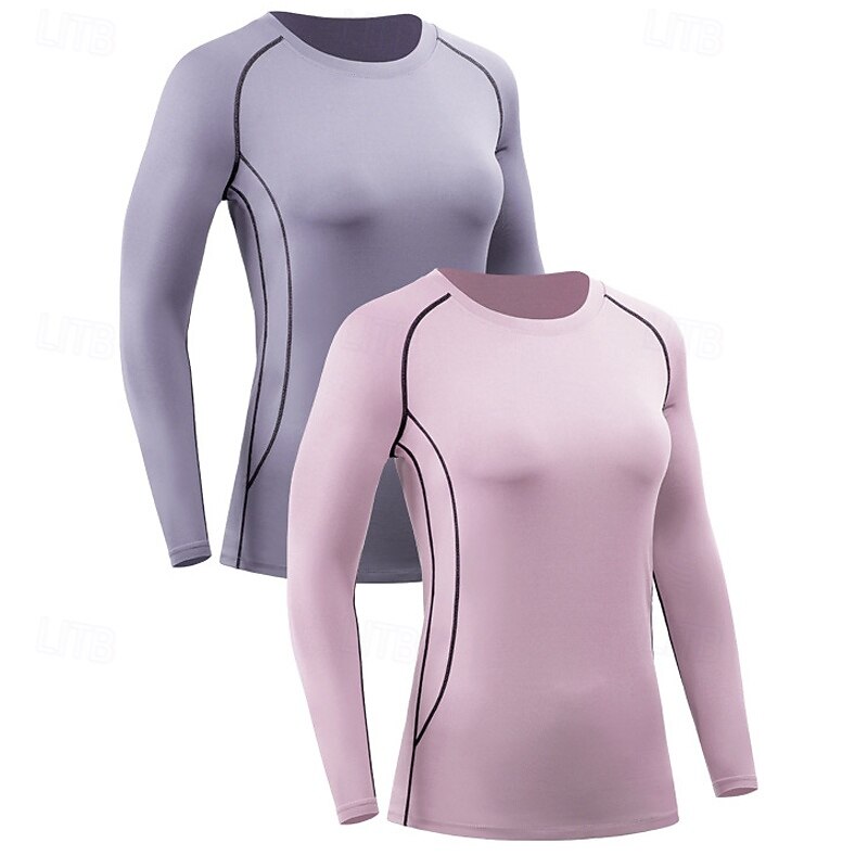 Per donna T-shirt da corsa Manica Lunga Maglietta Casuale Athleisure Autunno Tinta unita Asciugatura Rapida Traspirante Allenamento in Palestra Camminata Jogging abbigliamento sportivo Abbigliamento del 2025 a €18.18 –P1