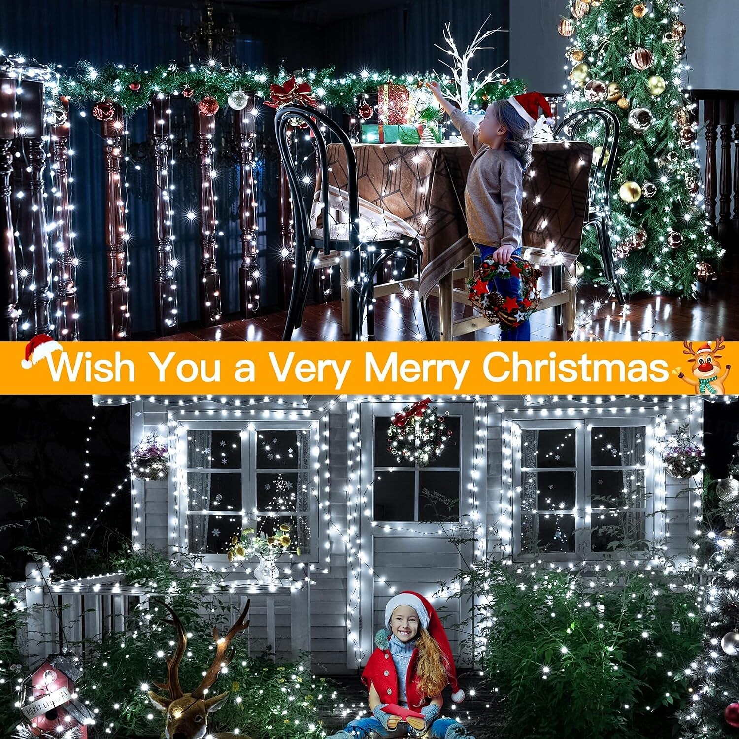 100M 1000 LEDs Christmas String Lights, Waterproof Leather Wire Light String with Remote Control, Low Voltage, Perfect for Christmas Outdoor & Indoor Decoration 2025 - $25.99 –P12