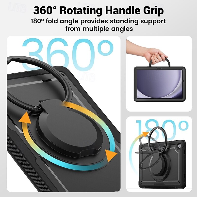 Tablet Case Cover For Samsung Galaxy Tab A9 Plus 11" Handle Pencil Holder Shoulder Strap Geometric Pattern PC 2025 - $26.99 –P14