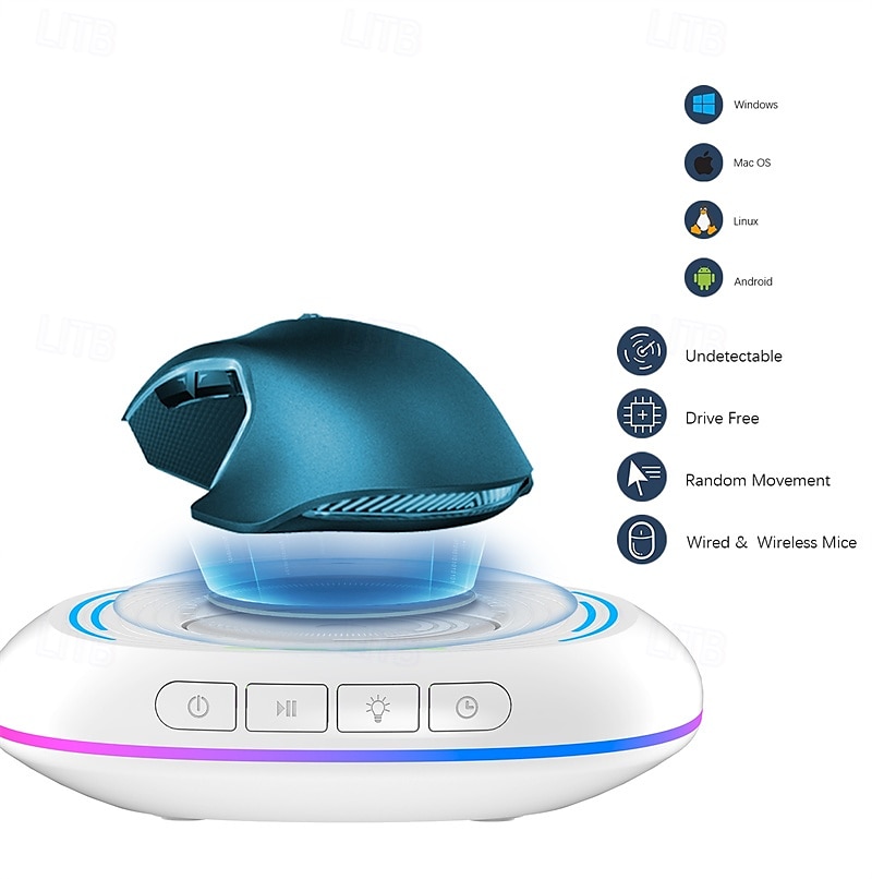 muis jiggler automatische computer ondetecteerbare muis beweger met timer aan/uit schakelaar rgb verlichting driver-vrij houdt computer wakker 2025 - $36.99 –P11