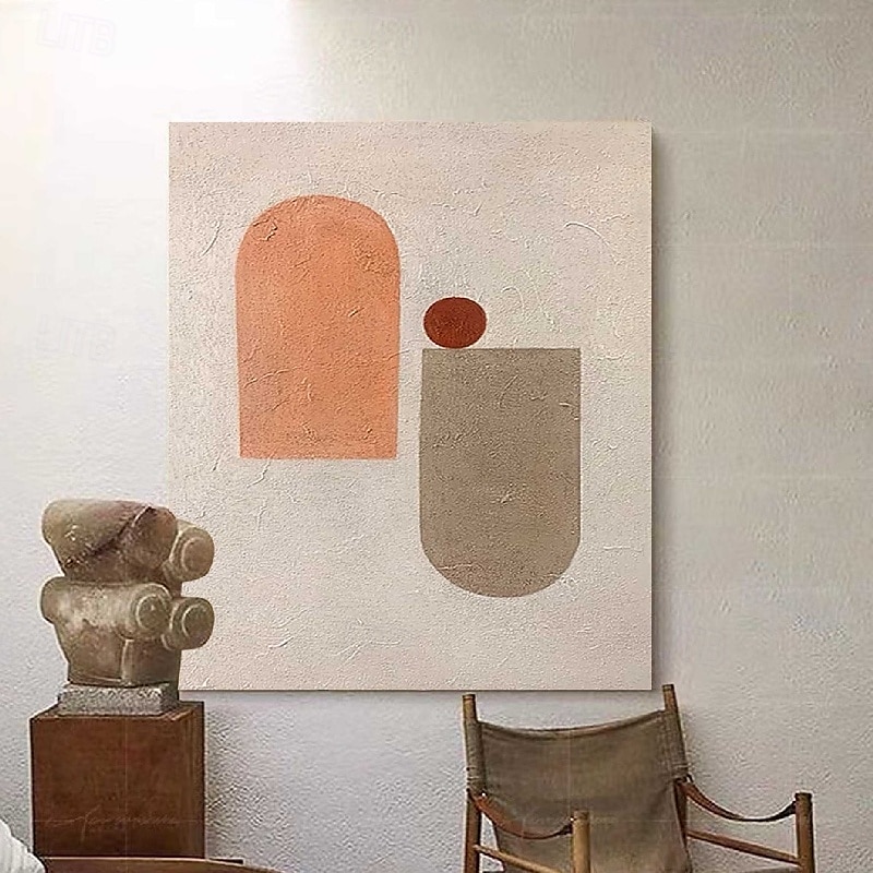 handgemachtes buntes abstraktes Ölgemälde auf Leinwand, großes handgemaltes abstraktes strukturiertes Palettenmesser, Boho-Ölgemälde, Wandkunst, zeitgenössisches minimalistisches Kunstwerk für 2025 - $116.99 –P2