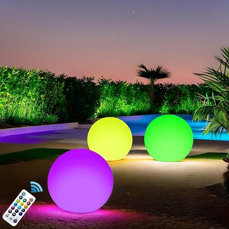 Luz flotante LED para piscina de 40 cm, bola inflable luminosa resistente al agua para decoración de piscinas al aire libre y deportes de piscina 2026 - $23.99 –P4