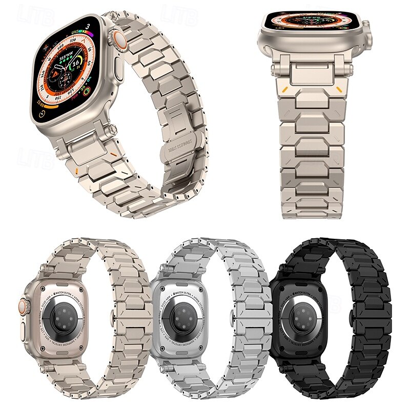 Solo Loop Kompatibilis valamivel Apple Watch óraszíj 42mm 44mm 45mm 49mm Fém kapocs Állítható Rozsdamentes acél Csere óraszíj mert iwatch Ultra 2 Series 9 8 7 SE 6 5 4 3 2 1 2025 - $42.99 –P1