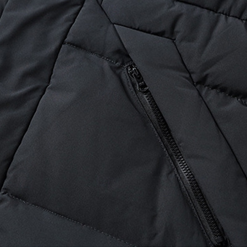 Barn Pojkar Ner Hoodiejacka Pufferjacka Ytterkläder Ensfärgat Långärmad Ficka Täcka Utomhus Dagligen Grundläggande Svart Höst Vinter 5 år + 2025 - $117.99 –P6