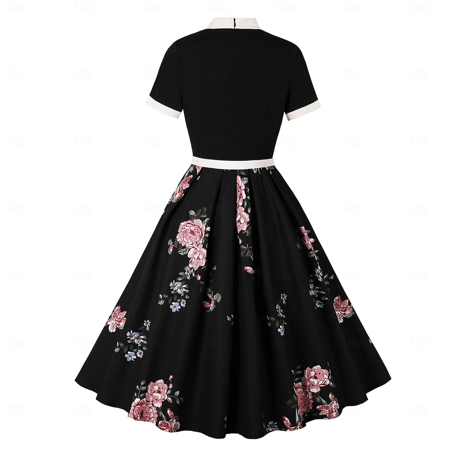 Retro Vintage Anos 50 Hepburn Vestidos Floral Poá Linha A Decote Redondo Fantasia Mulheres Carnaval Ano Novo Baile de Máscaras Casual / Diário Festa de Solteira Adulto Vestido de 2026 por $39.99 –P18