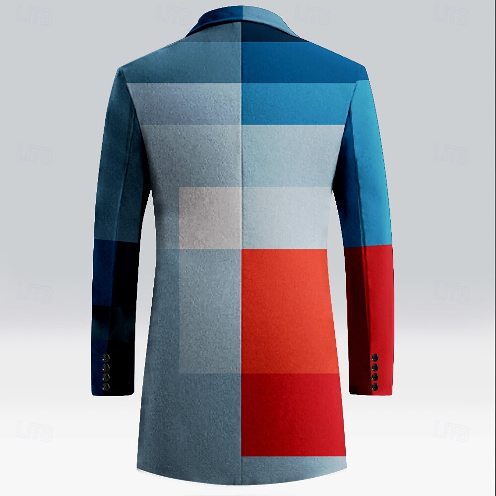 Per uomo Fantasia geometrica Cappotto invernale Giacca in pile Cappotto Termale Comodo Informale Interni Strada Da tutti i giorni Bottoni Stampa 3D Tasca frontale Inverno Collo ripiegabile Manica del 2025 a $67.99 –P2
