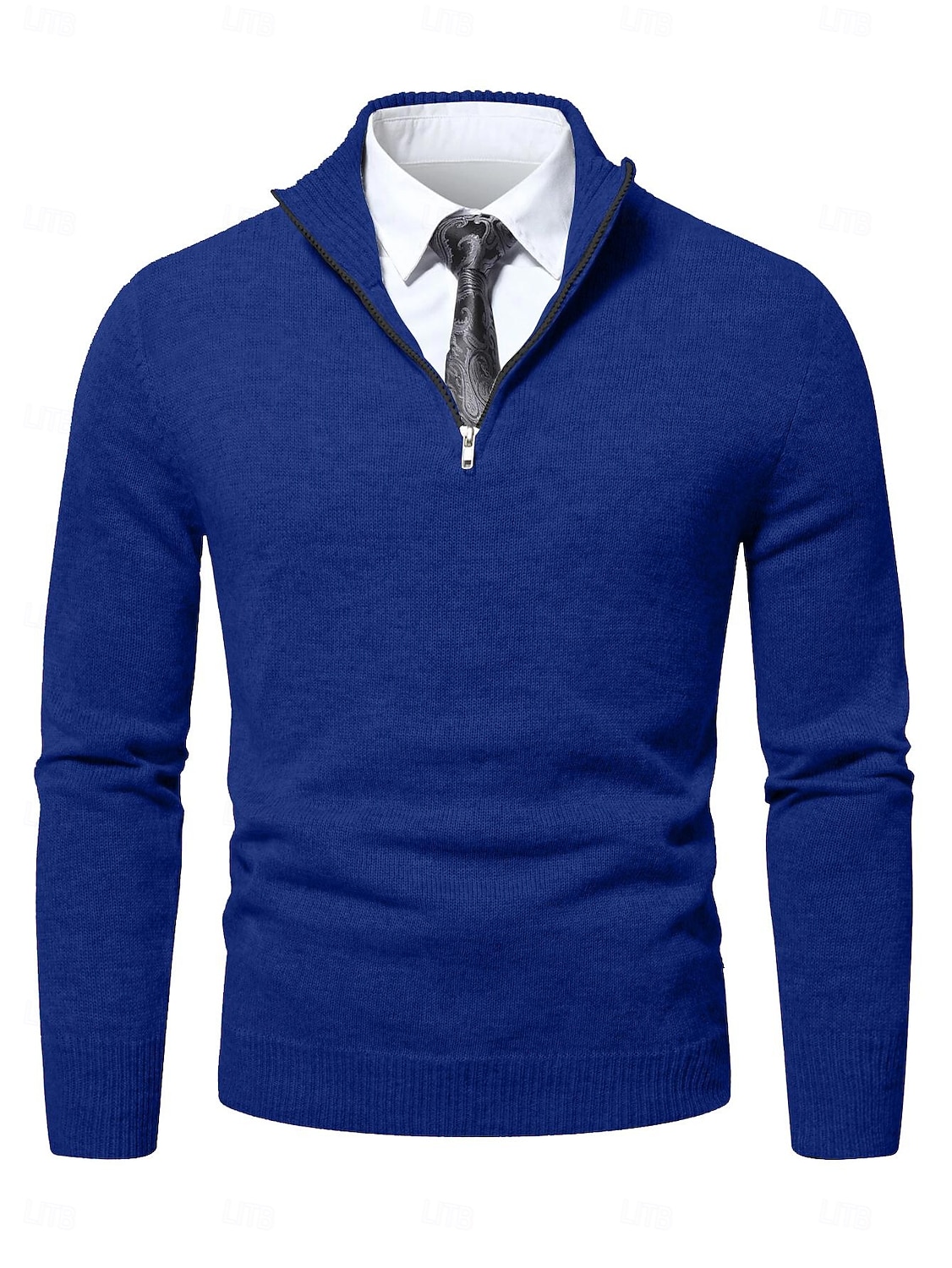 Homme Pull Chandail Pull Robe pull A côtes Tricoter Découpé Zippé Tricoté Couleur unie Mao mode basique Extérieur du quotidien Vêtement Tenue Automne Hiver Noir Bleu Roi S M L de 2026 ? $30.99 –P3