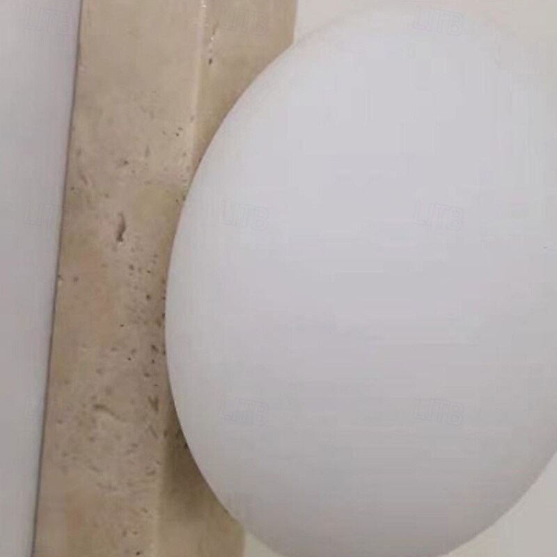 wabi-sabi moderno giallo travertino applique da parete interruttore a catena stile retrò lampada da parete in vetro lampada da parete quadrata minimalista montaggio in superficie illuminazione da del 2025 a $124.99 –P4