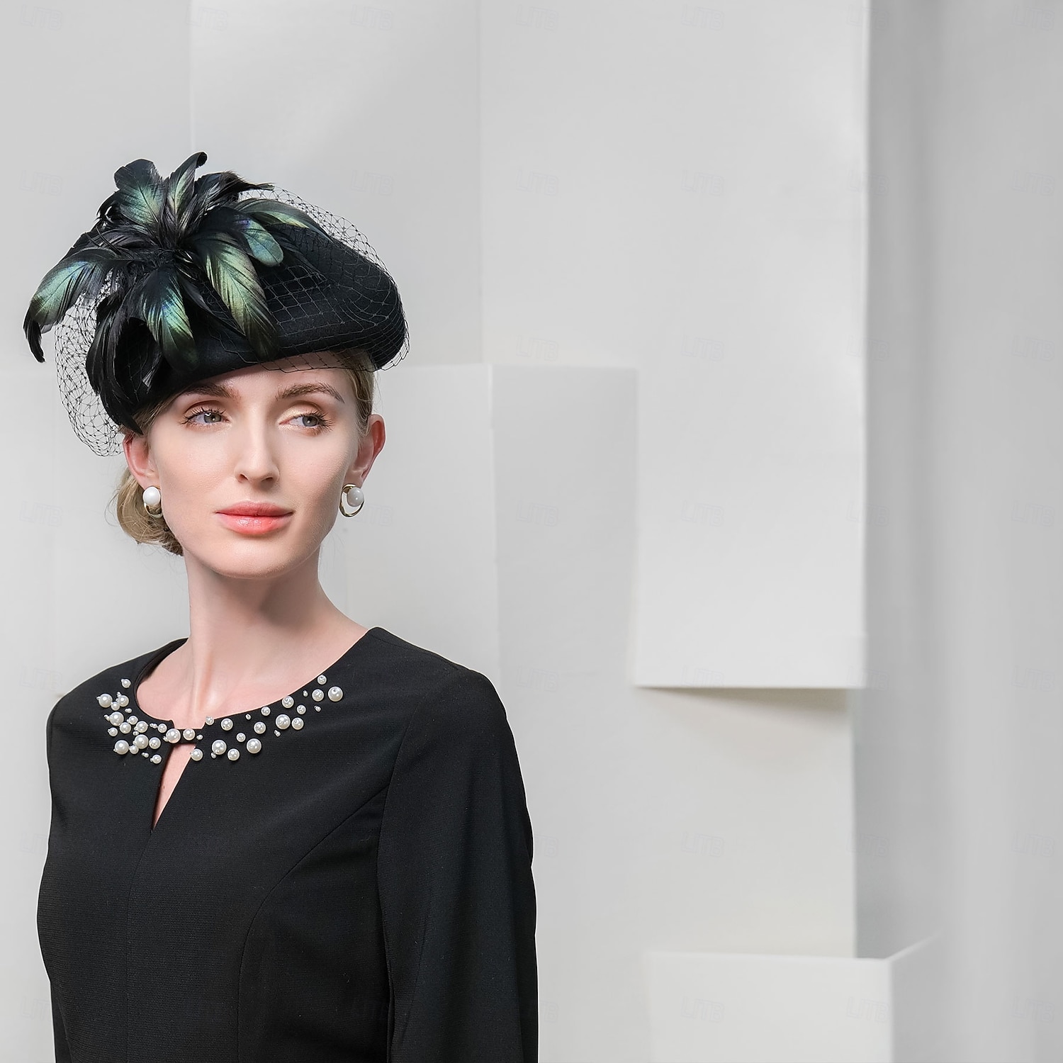 hoeden wollen baret hoed bolhoed / cloche hoed bruiloft cocktail elegante bruiloft met veren hoofddeksel hoofddeksels 2025 - $43.99 –P4