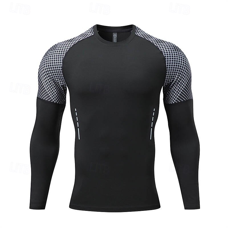 Per uomo T-shirt da corsa Striscia riflettente Manica lunga Maglietta Informale Athleisure Autunno Riflessivo Traspirante Allenamento in palestra Corsa Marcia abbigliamento sportivo Abbigliamento del 2025 a $17.99 –P9
