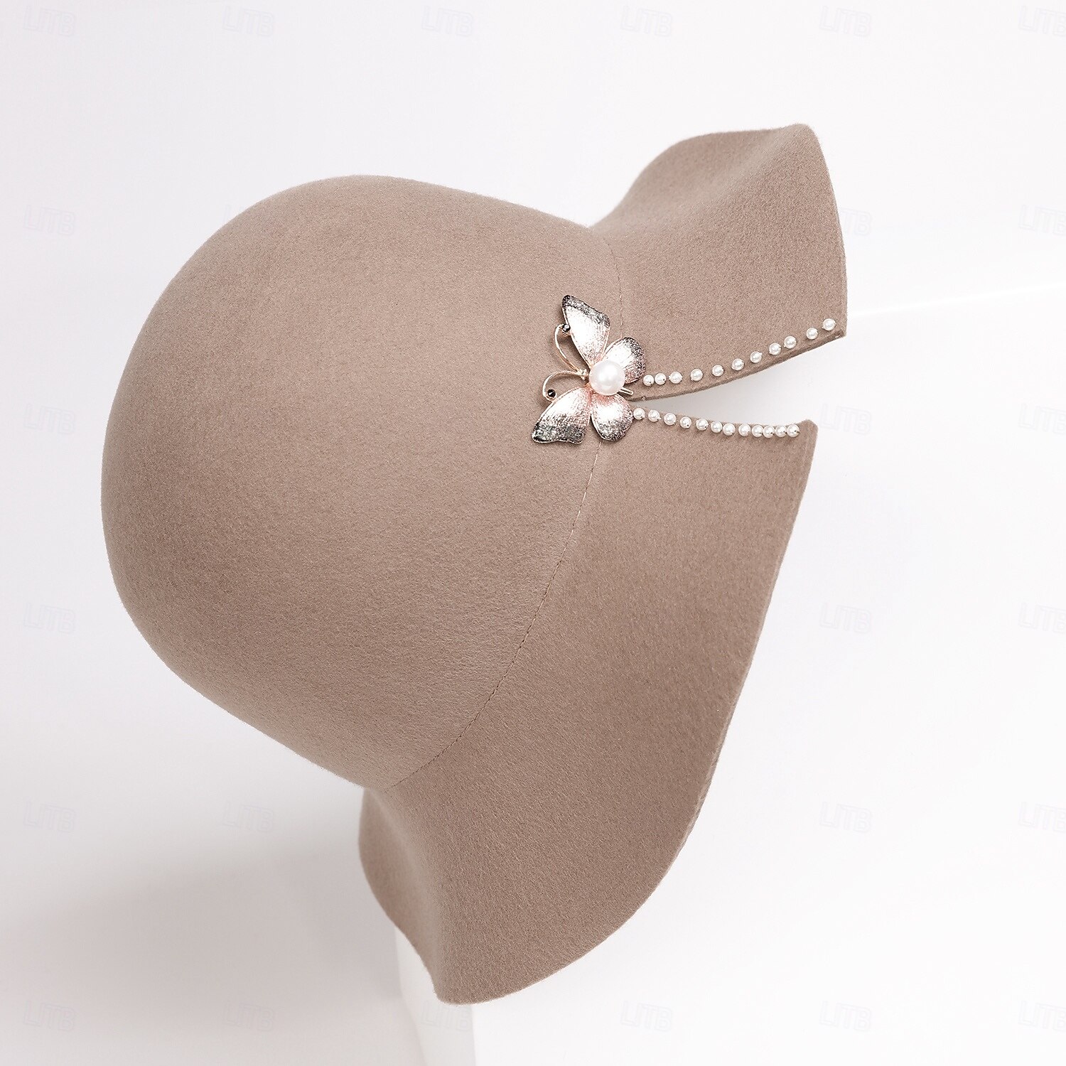 klobouky 100% vlna buřinka / cloche klobouk kbelík klobouk fedora klobouk svatební čajový dýchánek elegantní britský s umělou perlou čepice pokrývka hlavy 2025 - $30.99 –P12