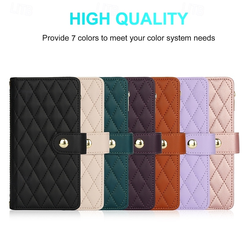 Phone Case For Pixel 9 Pro Pixel 9 Pro XL Pixel 8 Pro Pixel 8 Pixel 9 Pixel 7 Pixel 7 Pro Pixel 6 Pixel 6 Pro Back Cover with Stand Holder Zipper with Lanyard Retro TPU PU Leather 2025 - $21.99 –P1